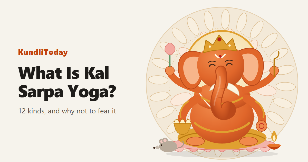Ganesha on a lotus with the title What is Kal Sarpa Yoga